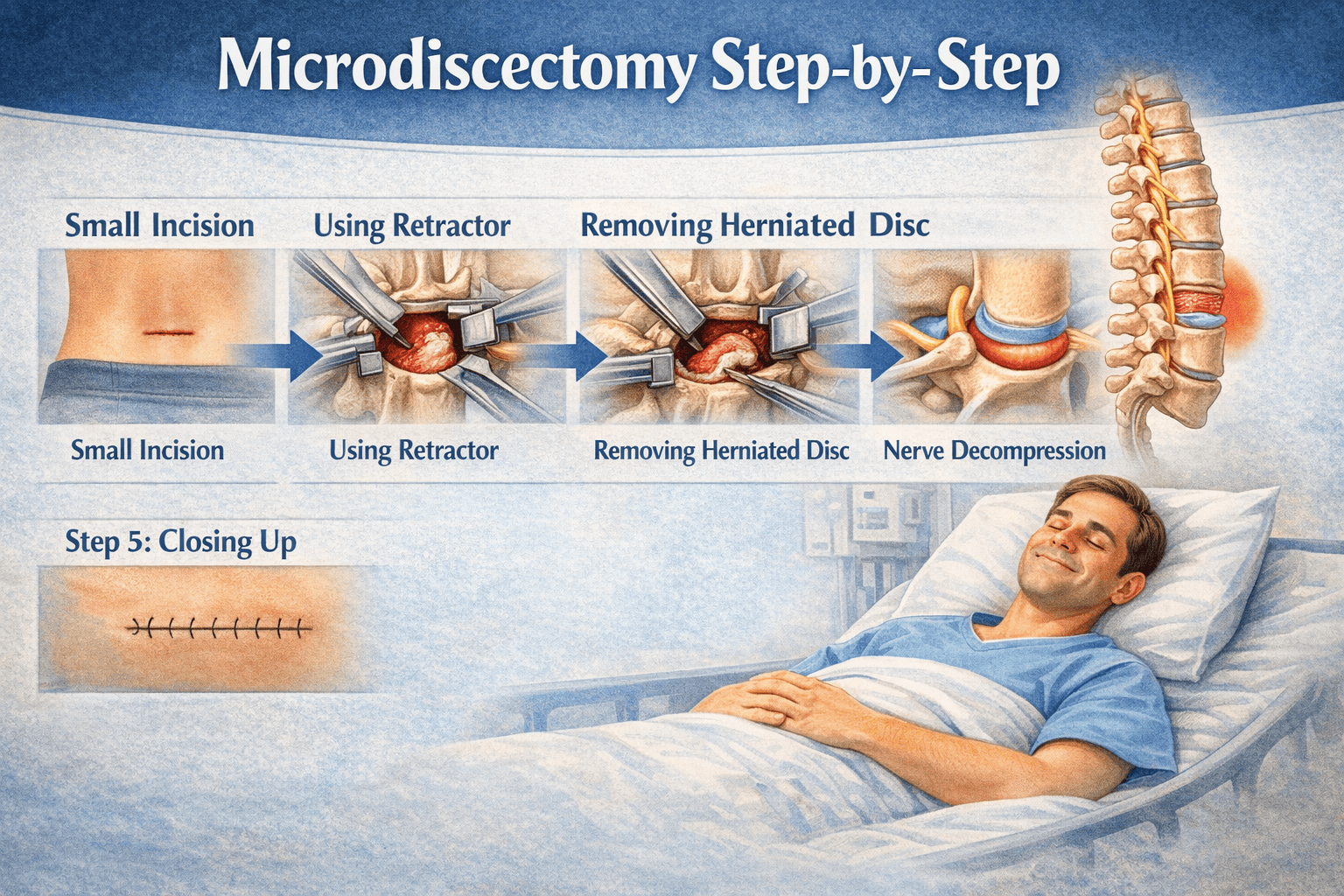 Microdiscectomy Step-by-Step: The "Keyhole" Path to Instant Relief