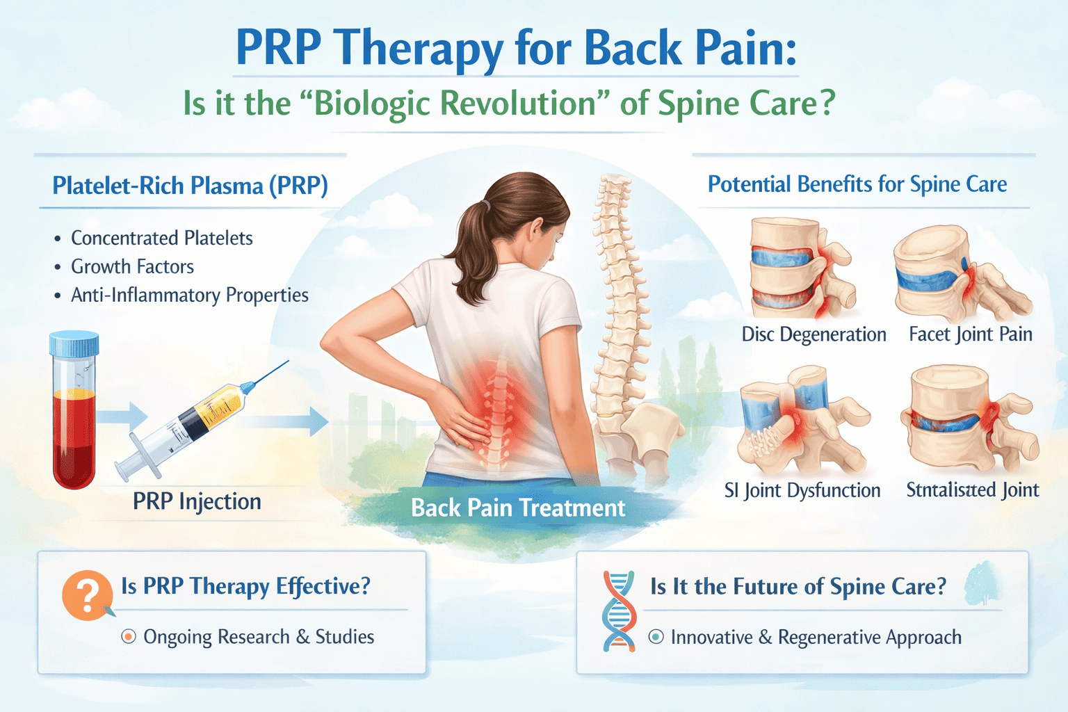 PRP Therapy for Back Pain: Is it the "Biologic Revolution" of Spine Care?