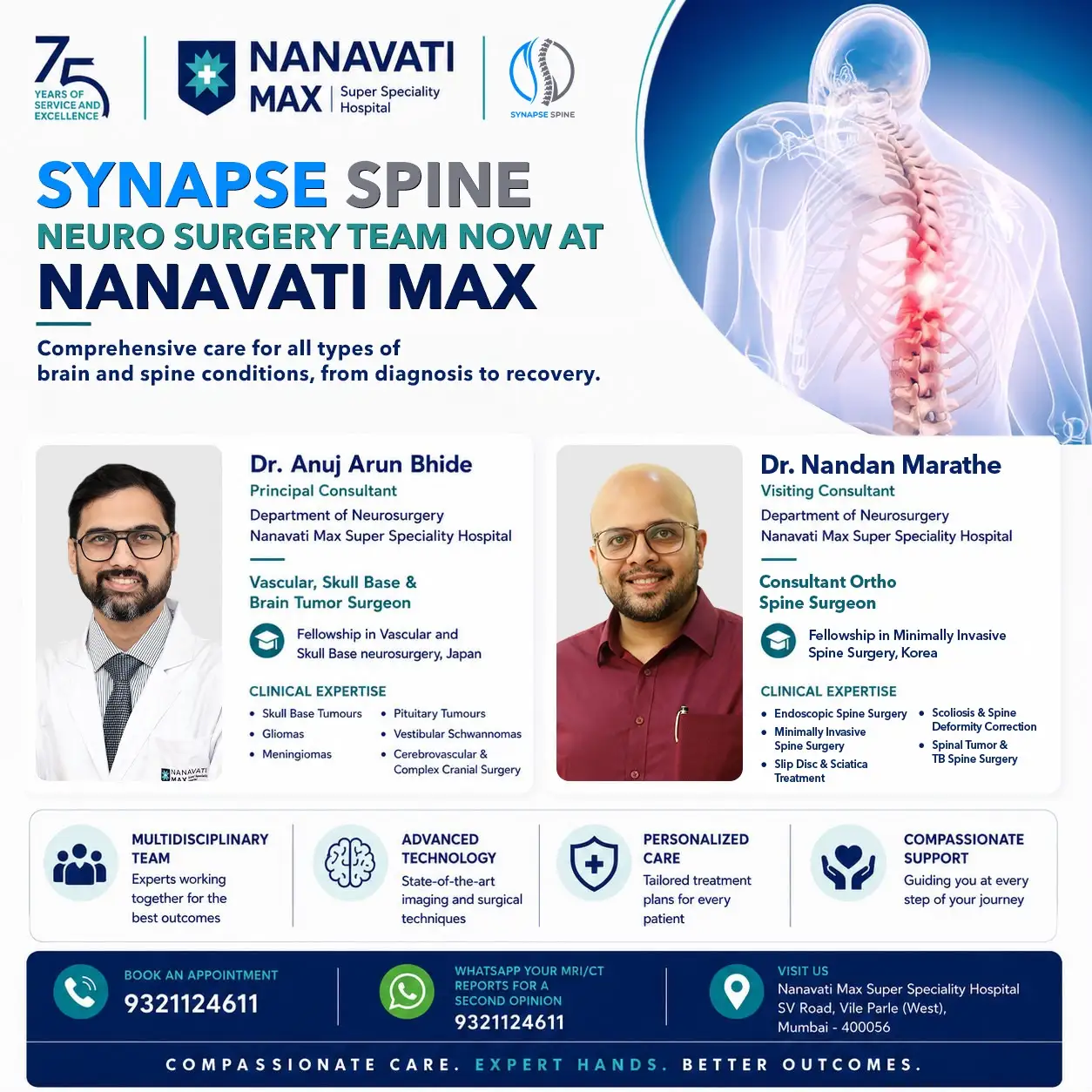 Synapse Spine Nanavati Spine and Neuro Surgeon in Mumbai